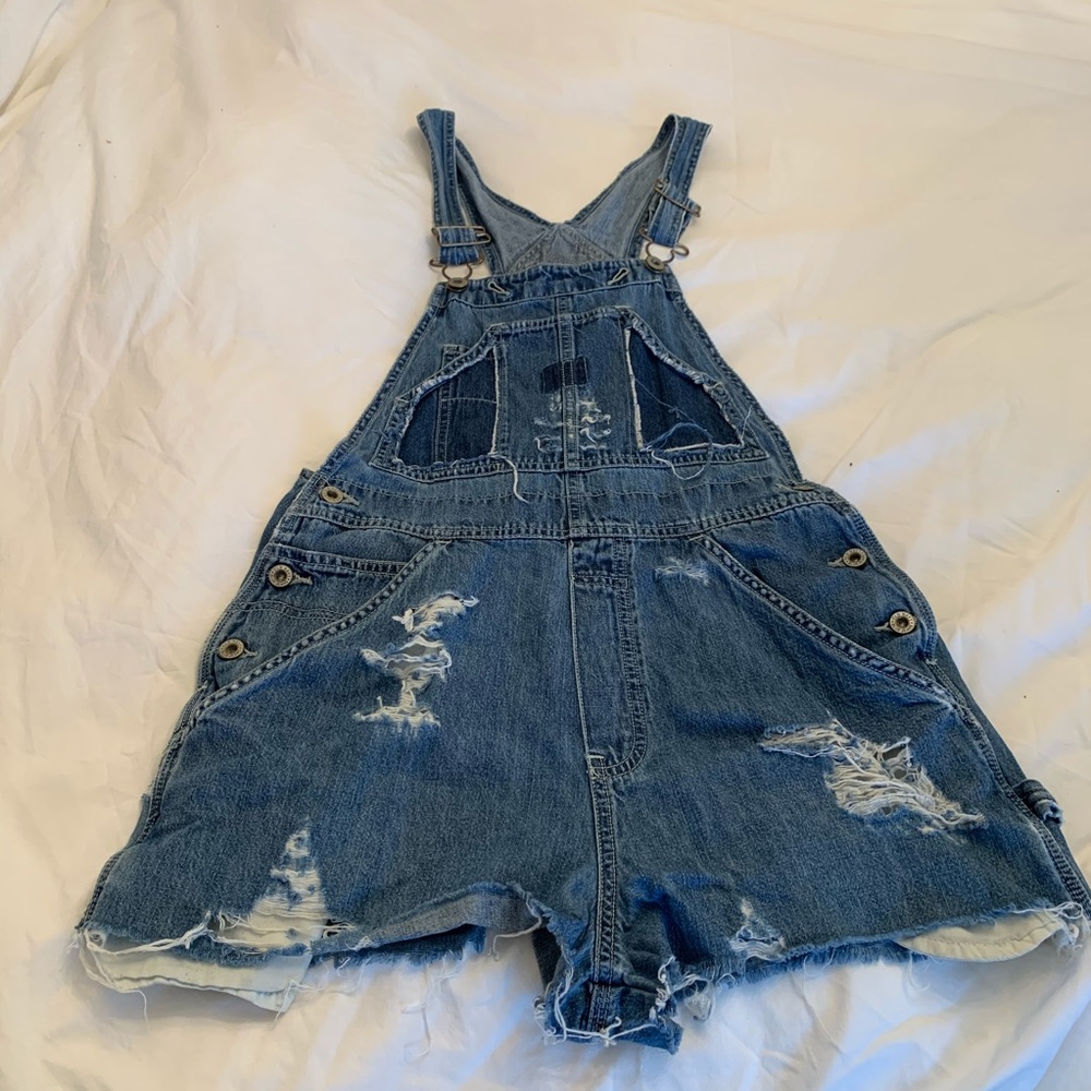 Vintage denim overalls